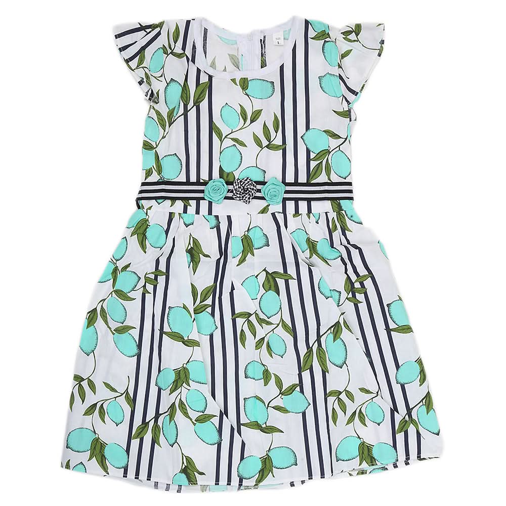 Girls Cotton Frock - Sea Green, Kids, Girls Frocks, Chase Value, Chase Value