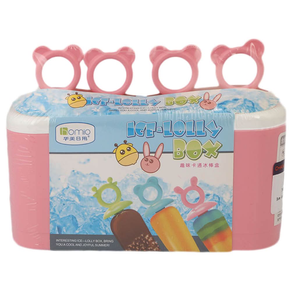 Ice Lolly Box 4 Pcs Set (8355) - Pink, Home & Lifestyle, Storage Boxes, Chase Value, Chase Value