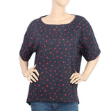 Women's Half Sleeves Printed T-Shirt - Navy Blue, Women, T-Shirts And Tops, Chase Value, Chase Value