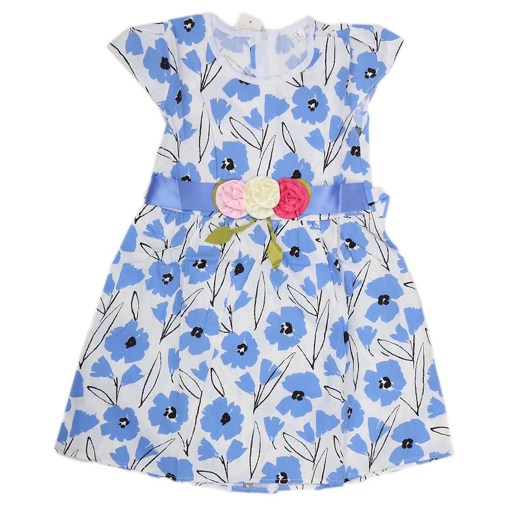 Girls Cotton Frock - Royal Blue, Kids, Girls Frocks, Chase Value, Chase Value