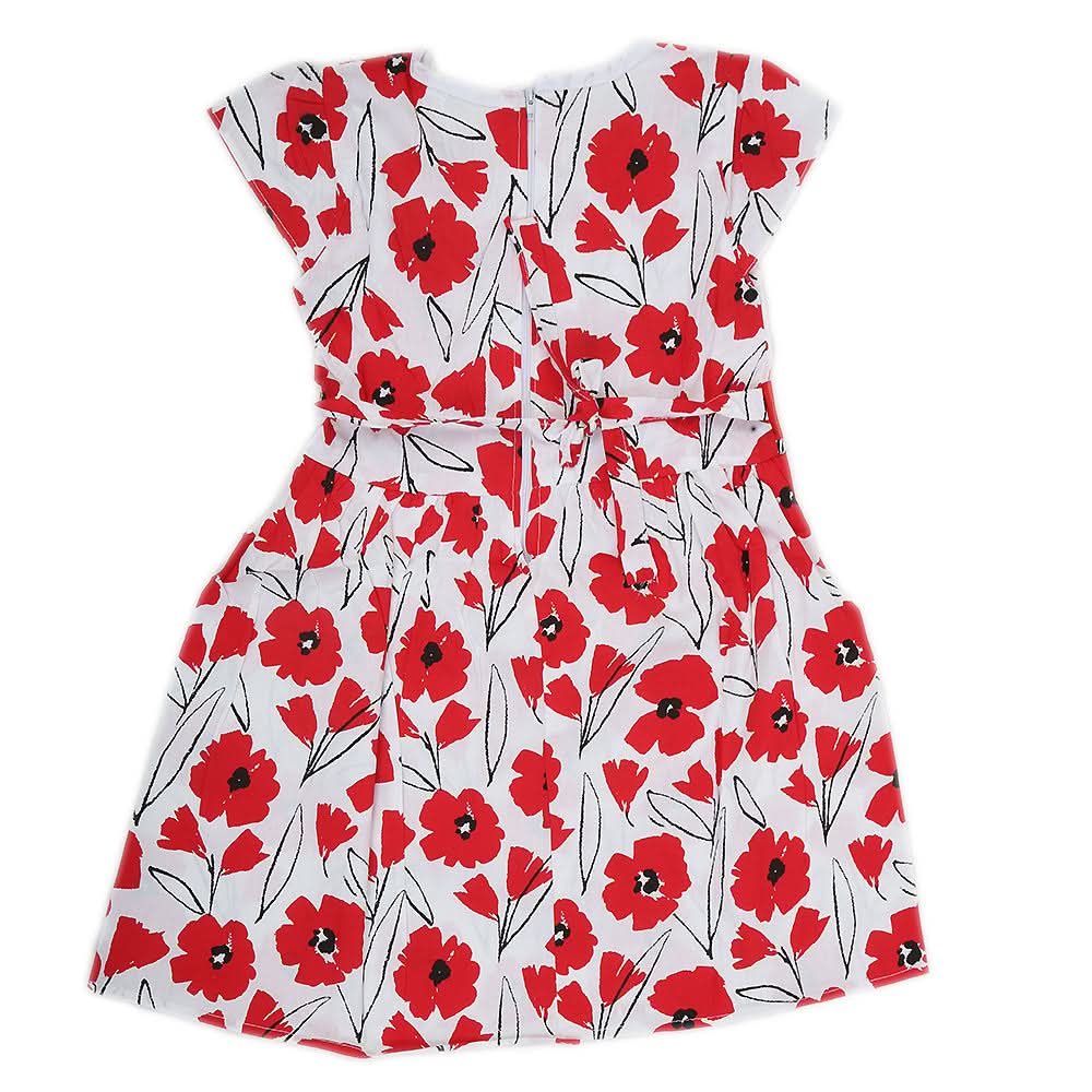 Girls Cotton Frock - Red, Kids, Girls Frocks, Chase Value, Chase Value
