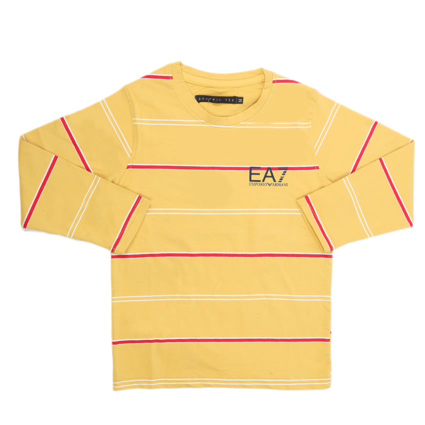 Boys Full Sleeves T-Shirt - Mustard, Kids, Boys T-Shirts, Chase Value, Chase Value