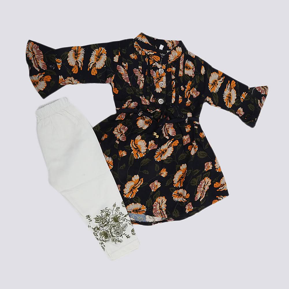 Girls Full Sleeves Suit With Tights - Multi, Kids, Girls Sets And Suits, Chase Value, Chase Value