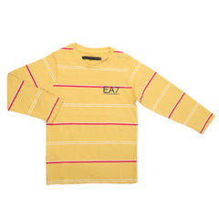 Boys Full Sleeves T-Shirt - Mustard, Kids, Boys T-Shirts, Chase Value, Chase Value