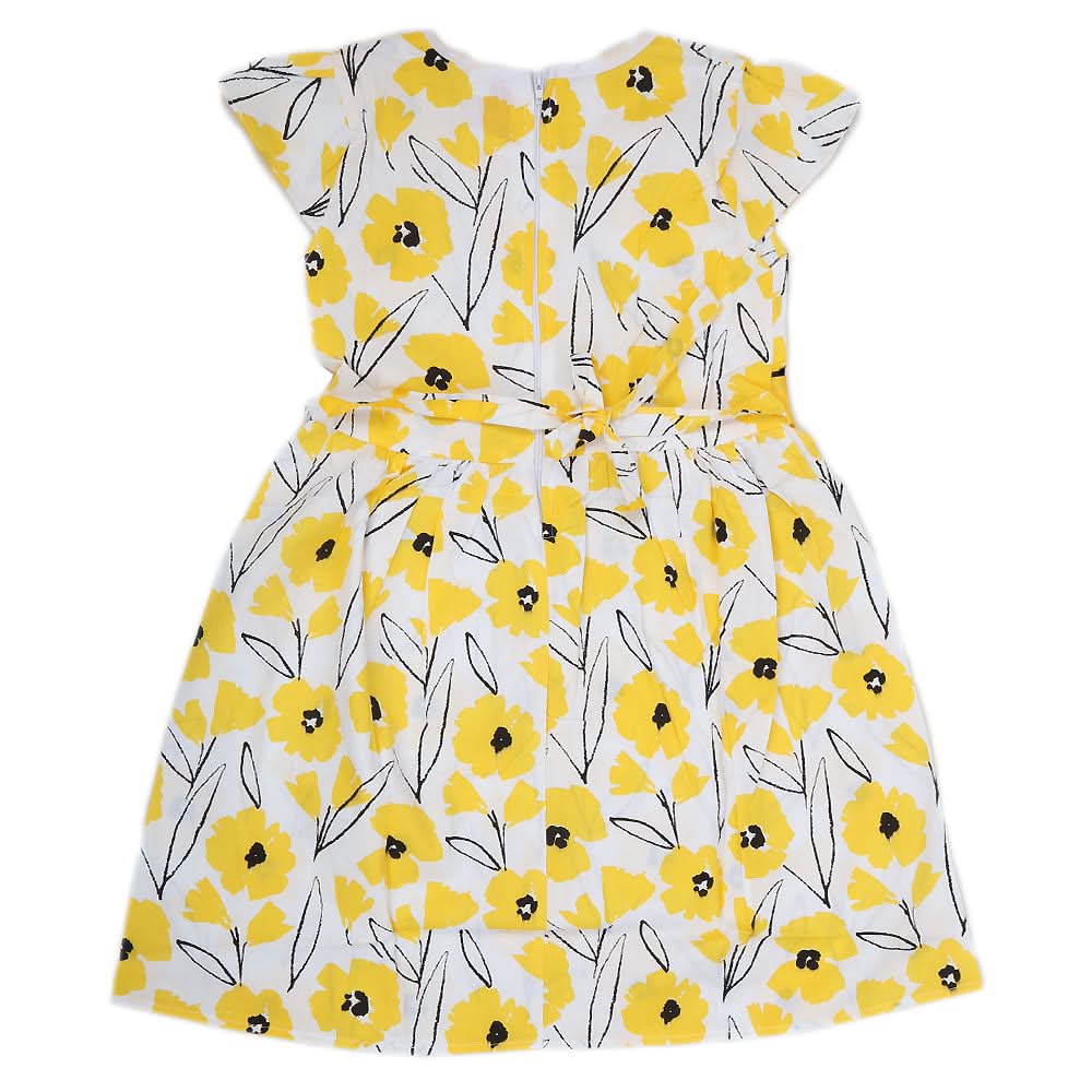 Girls Cotton Frock - Yellow, Kids, Girls Frocks, Chase Value, Chase Value