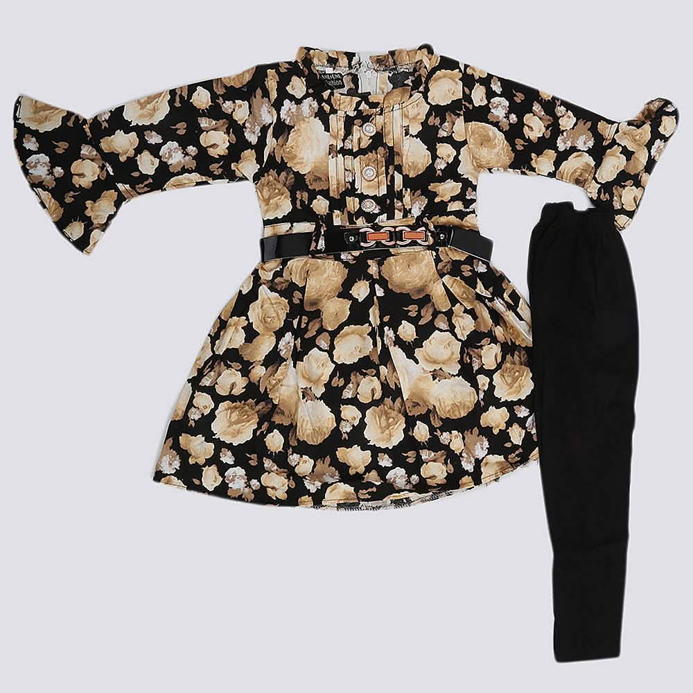 Girls Full Sleeves Suit With Tights - Skin, Kids, Girls Sets And Suits, Chase Value, Chase Value