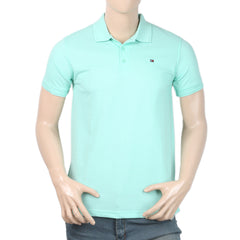 Men's Half Sleeves Polo T-Shirt - Cyan, Men, T-Shirts And Polos, Chase Value, Chase Value