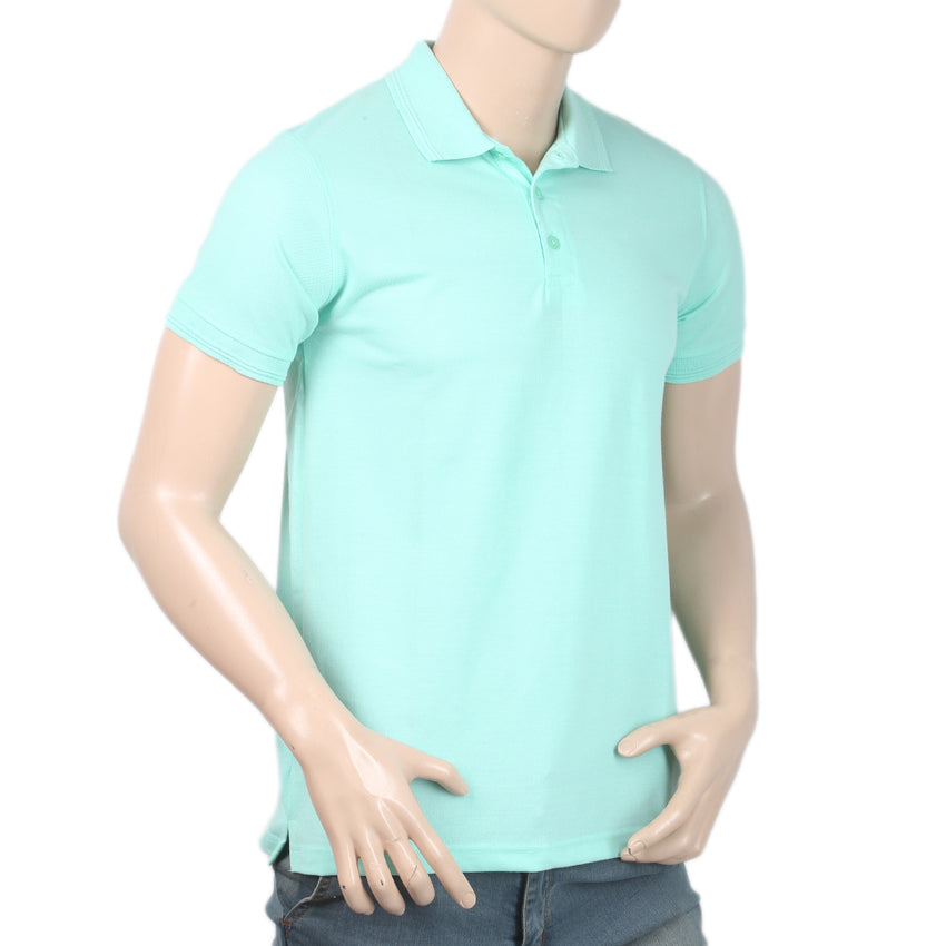 Men's Half Sleeves Polo T-Shirt - Cyan, Men, T-Shirts And Polos, Chase Value, Chase Value