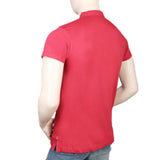 Men's Half Sleeves Band Collar T-Shirt - Red, Men, T-Shirts And Polos, Chase Value, Chase Value