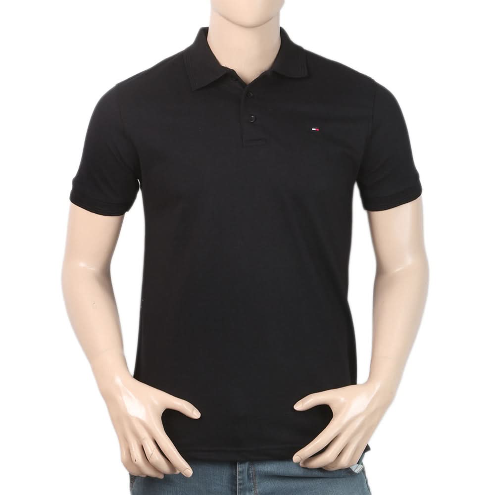 Men's Half Sleeves Polo T-Shirt - Black, Men, T-Shirts And Polos, Chase Value, Chase Value