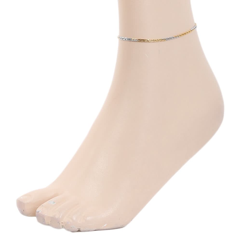 Women's Anklet - Golden & Silver, Women, Foot Jewellery, Chase Value, Chase Value