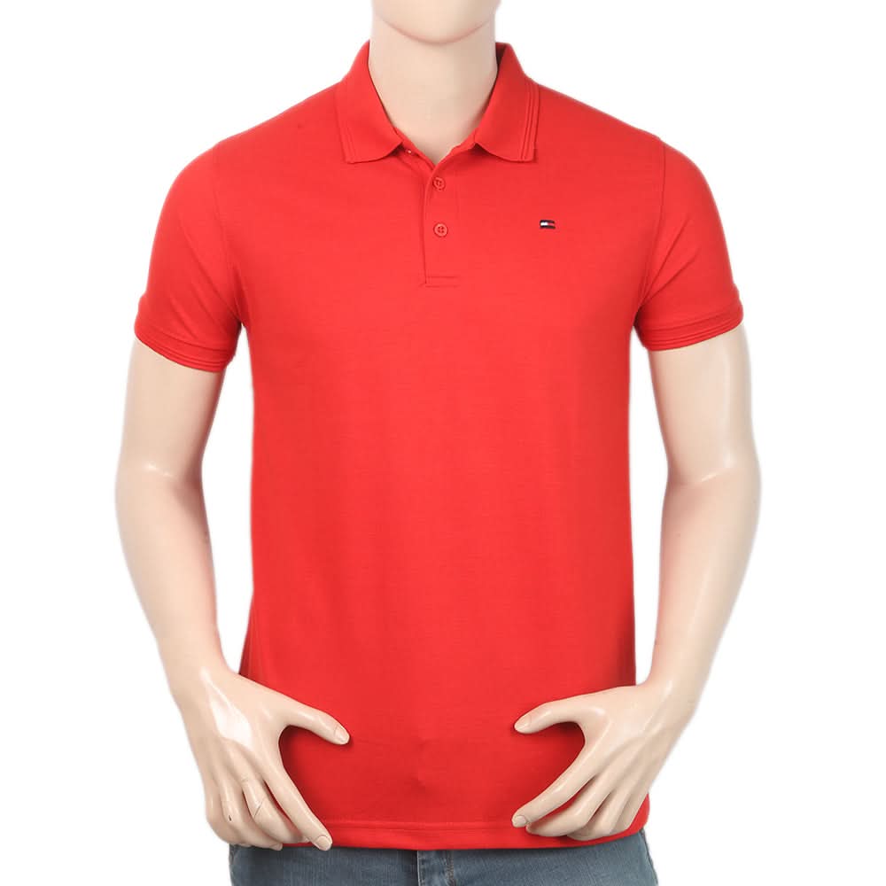 Men's Half Sleeves Polo T-Shirt - Red, Men, T-Shirts And Polos, Chase Value, Chase Value