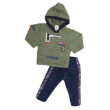 Newborn Boy Full Sleeves Suit 002271 - Olive Green, Kids, NB Boys Sets And Suits, Chase Value, Chase Value