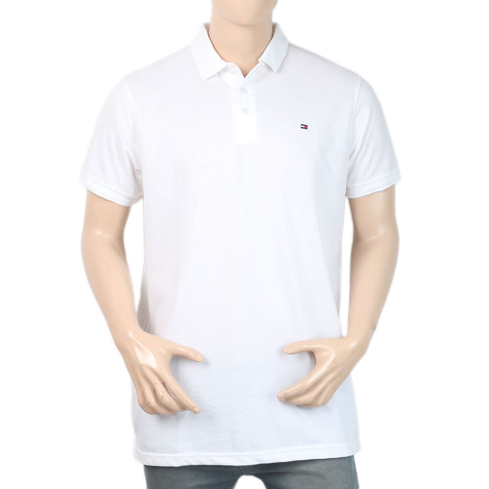 Men's Half Sleeves Polo T-Shirt - White, Men, T-Shirts And Polos, Chase Value, Chase Value