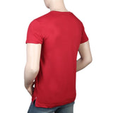 Men's Half Sleeves V-Neck T-Shirt - Red, Men, T-Shirts And Polos, Chase Value, Chase Value
