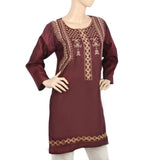 Women's Embroidered Kurti- 08 - Maroon, Women, Ready Kurtis, Chase Value, Chase Value