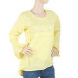 Women's Full Sleeves Top - Yellow, Women, T-Shirts And Tops, Chase Value, Chase Value