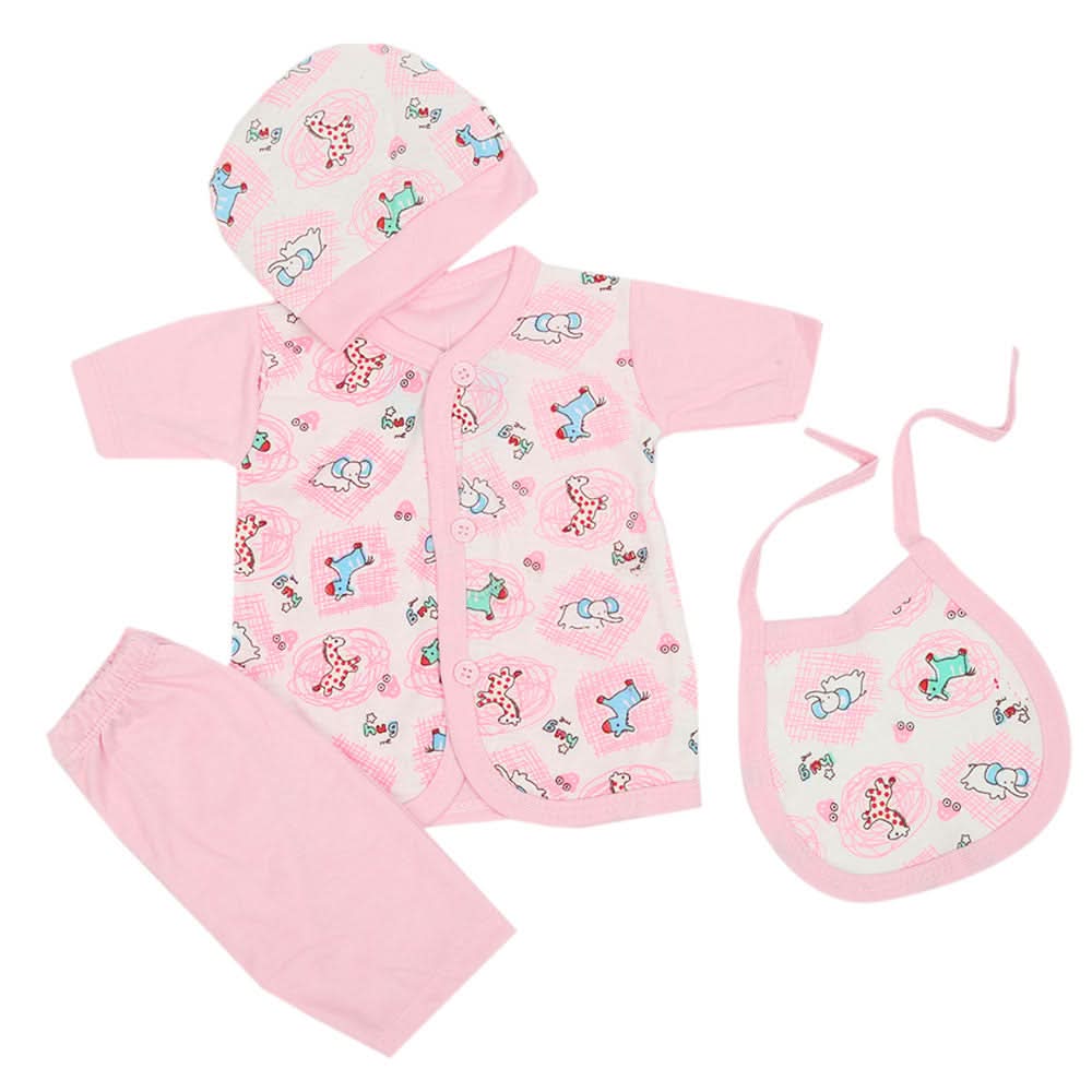 Newborn Boys Full Sleeves Suit - Light Pink, Newborn Boys Sets & Suits, Chase Value, Chase Value