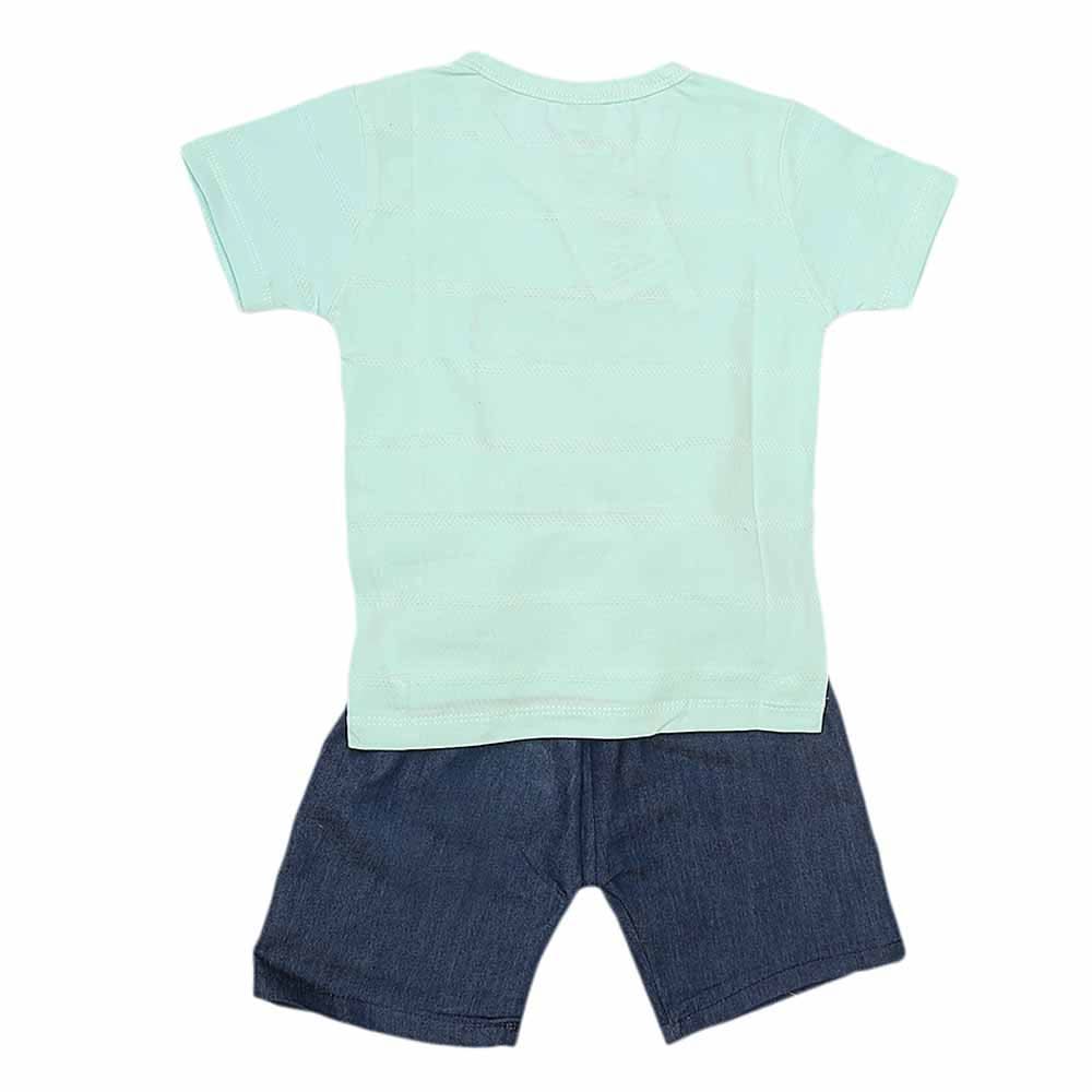 Boys Half Sleeves Suit (2339) - Cyan, Kids, Boys Sets And Suits, Chase Value, Chase Value