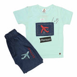 Boys Half Sleeves Suit (2339) - Cyan, Kids, Boys Sets And Suits, Chase Value, Chase Value