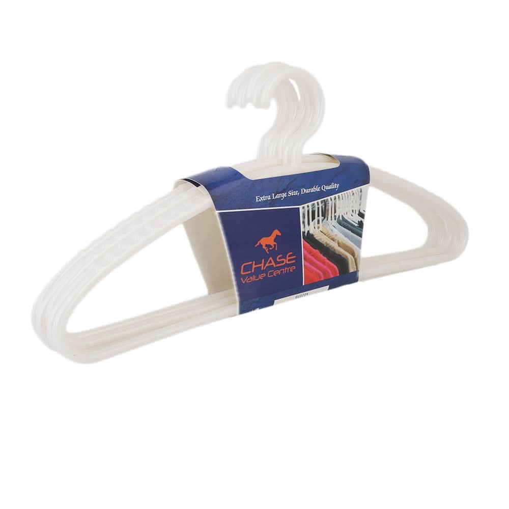 Cloth Hanger 6 Pcs - White, Home & Lifestyle, Accessories, Chase Value, Chase Value