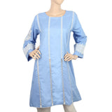 Women's Kurti With Lace - Blue, Women, Ready Kurtis, Chase Value, Chase Value