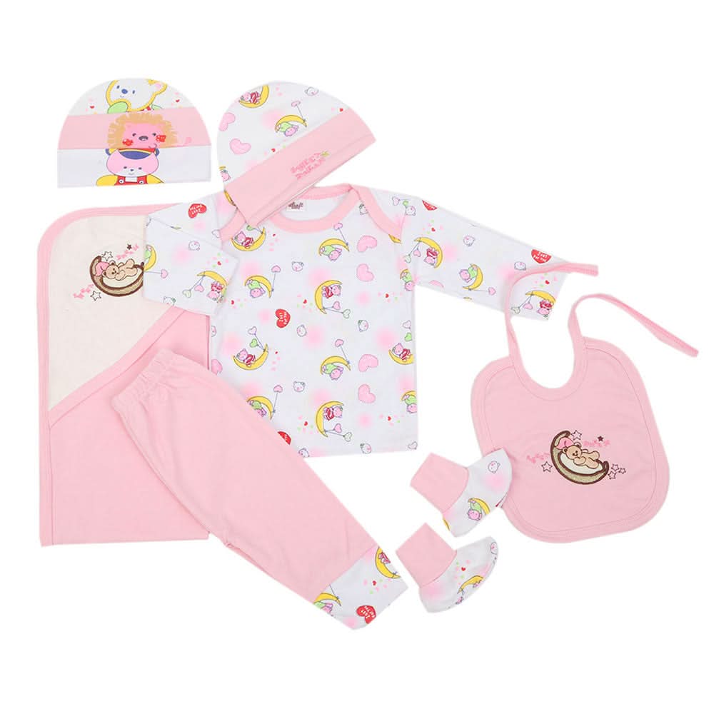 Newborn Girls Suit 10 Pcs - Light Pink, Newborn Girls Sets & Suits, Chase Value, Chase Value