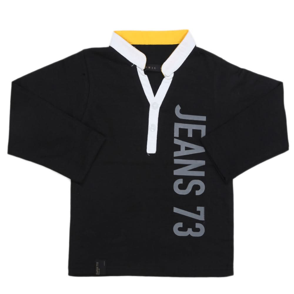 Boys Full Sleeves T-Shirt - Black, Kids, Boys T-Shirts, Chase Value, Chase Value