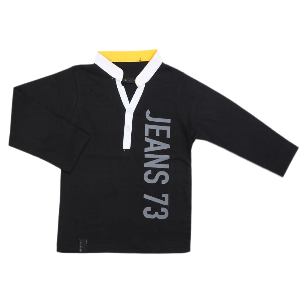 Boys Full Sleeves T-Shirt - Black, Kids, Boys T-Shirts, Chase Value, Chase Value