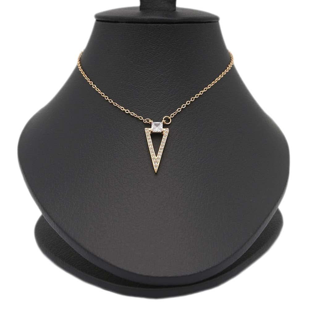 Women's Zircon Chain & Locket - Golden, Women, Chains & Lockets, Chase Value, Chase Value