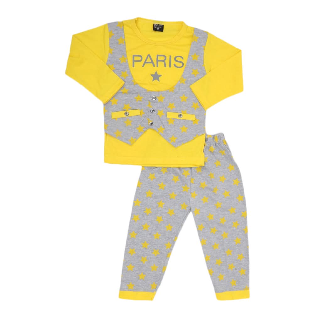 Boys Full Sleeves Suit - Yellow, Kids, Boys Sets And Suits, Chase Value, Chase Value