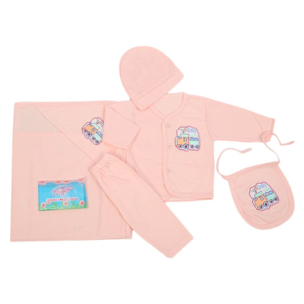 Newborn Boys Full Sleeves Suit - Light Pink, Newborn Boys Sets & Suits, Chase Value, Chase Value