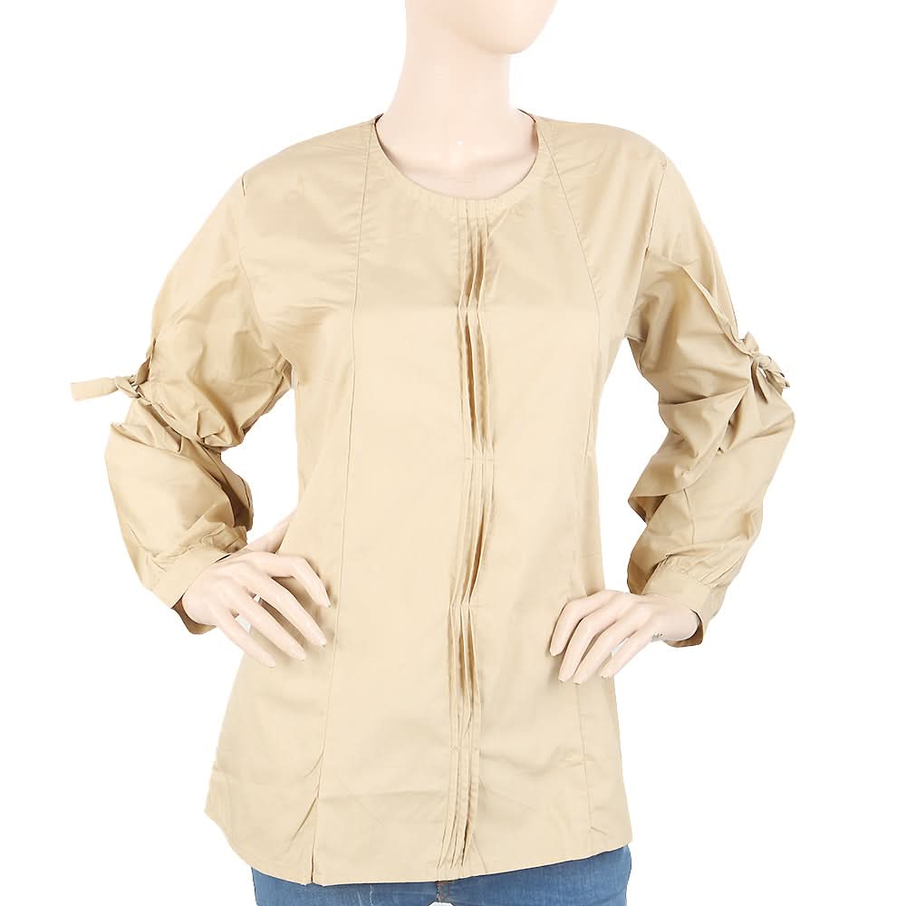 Women's Full Sleeves Top - Beige, Women, T-Shirts And Tops, Chase Value, Chase Value