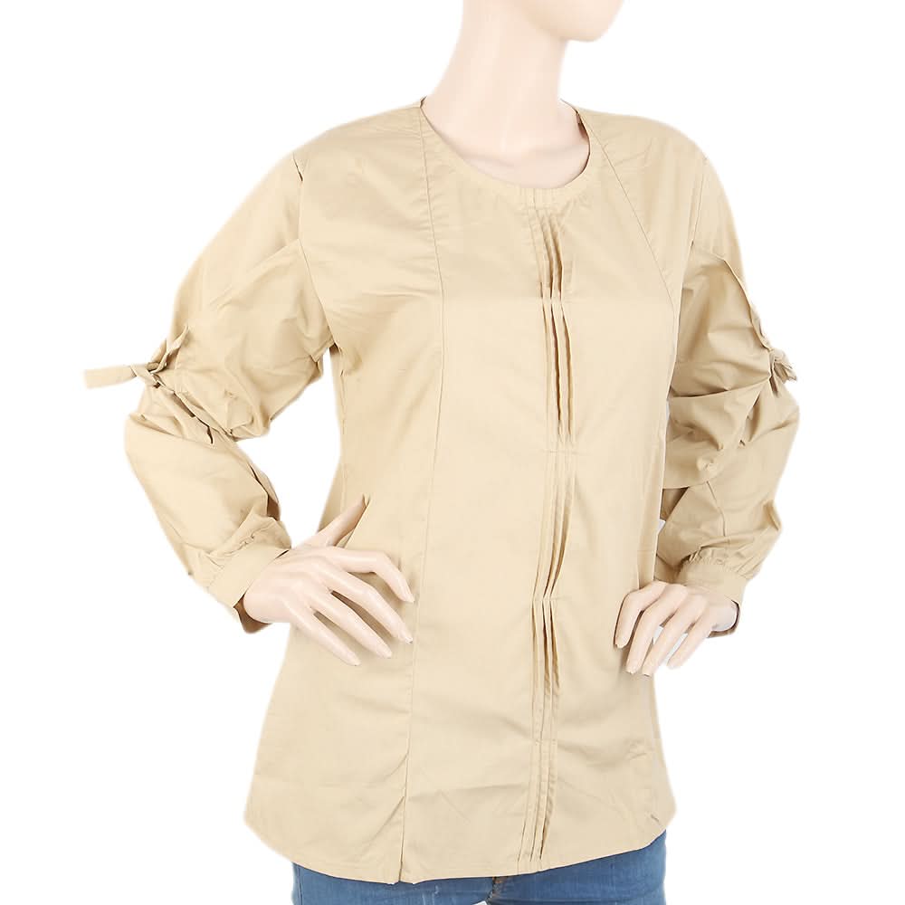 Women's Full Sleeves Top - Beige, Women, T-Shirts And Tops, Chase Value, Chase Value