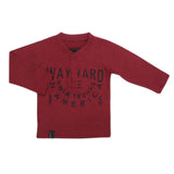 Boys Full Sleeves T-Shirt - Maroon, Kids, Boys T-Shirts, Chase Value, Chase Value