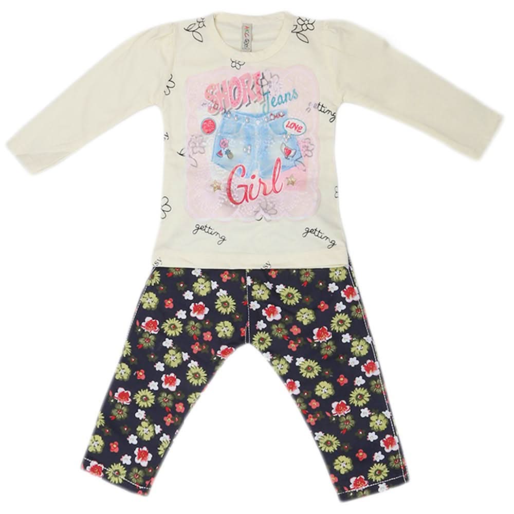 Girls Full Sleeves 2 Piece Suit - Yellow, Kids, Girls Sets And Suits, Chase Value, Chase Value