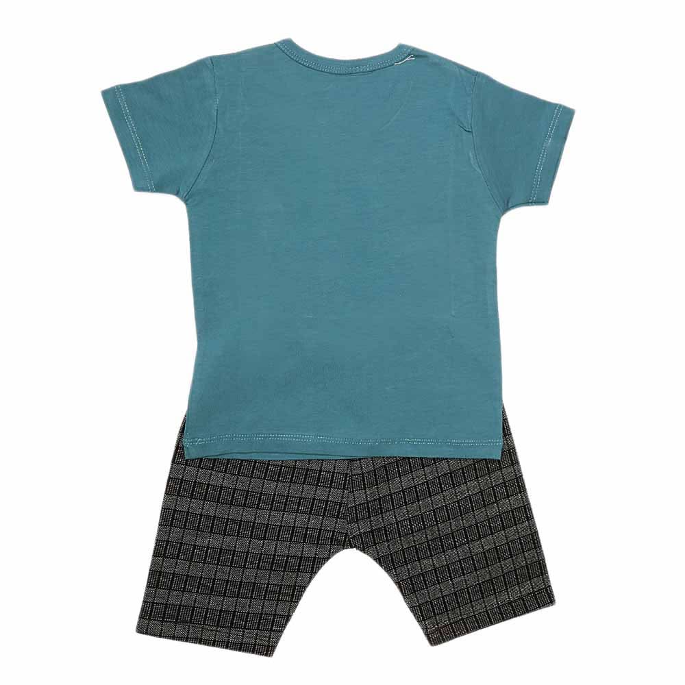 Boys Half Sleeves Suit (2325) - Steel Blue, Kids, Boys Sets And Suits, Chase Value, Chase Value