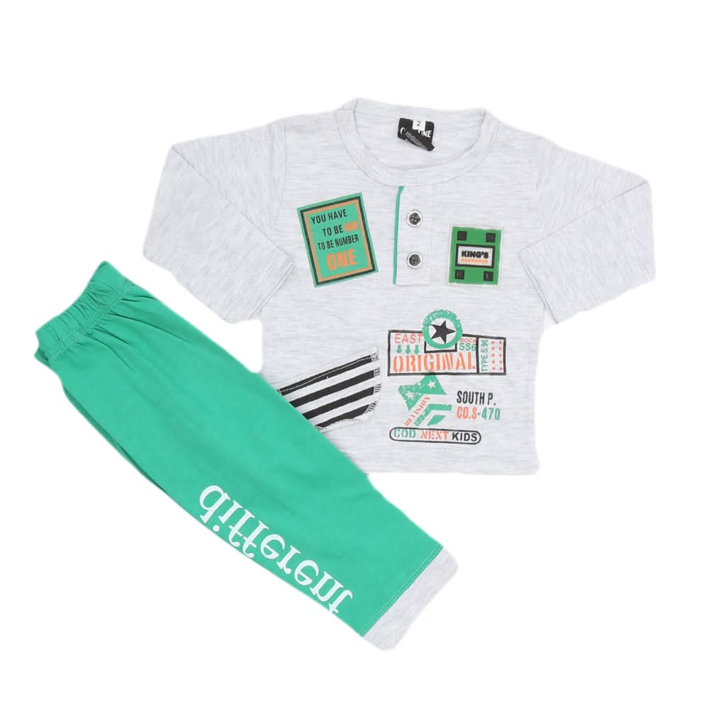 Newborn Boys Suits Full Sleeves - Green, Kids, Boys Sets And Suits, Chase Value, Chase Value