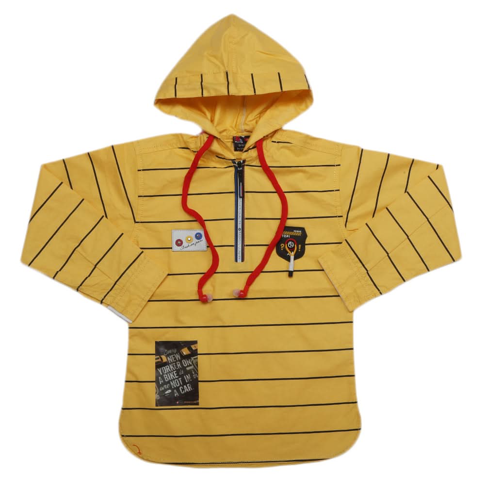 Boys Full Sleeves Shirt With Handsfree - Yellow, Kids, Boys Shirts, Chase Value, Chase Value