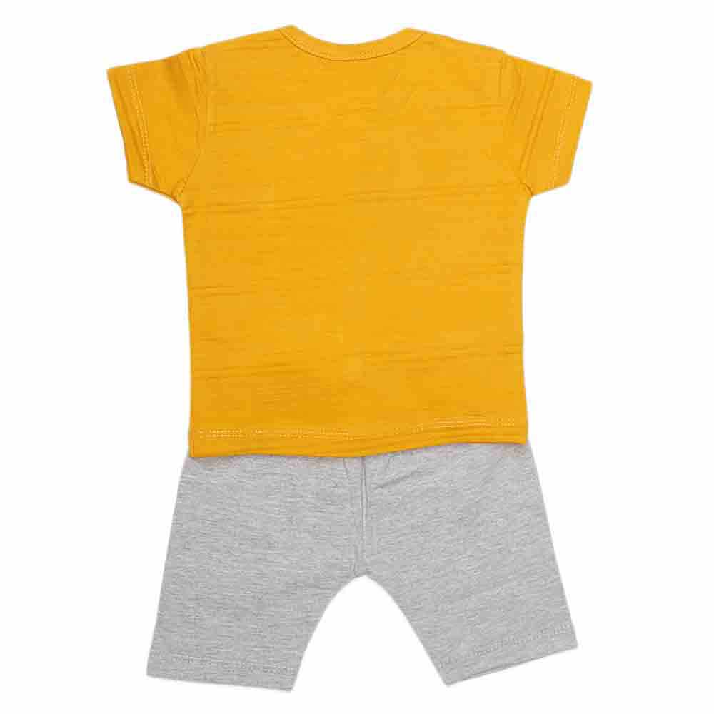 Boys Half Sleeves Suit (2177) - Mustard, Kids, Boys Sets And Suits, Chase Value, Chase Value