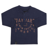 Boys Full Sleeves T-Shirt - Navy Blue, Kids, Boys T-Shirts, Chase Value, Chase Value