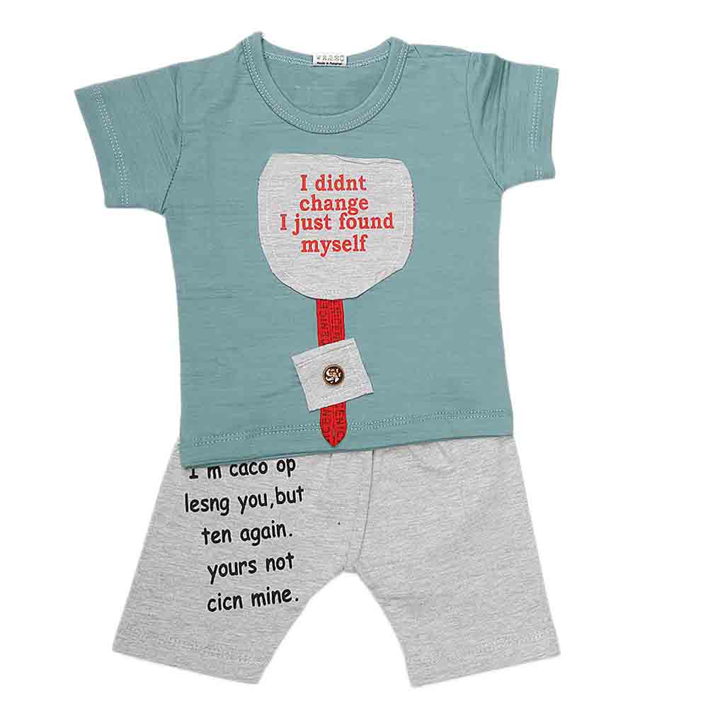 Newborn Boys Half Sleeve Suit (2176) - Steel Blue, Kids, NB Boys Sets And Suits, Chase Value, Chase Value