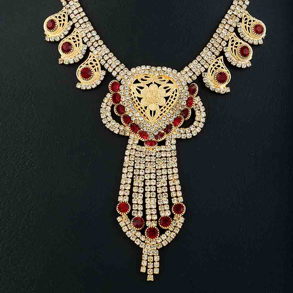 Women's Fancy Jewellery Set - Golden Red, Women, Jewellery Set, Chase Value, Chase Value
