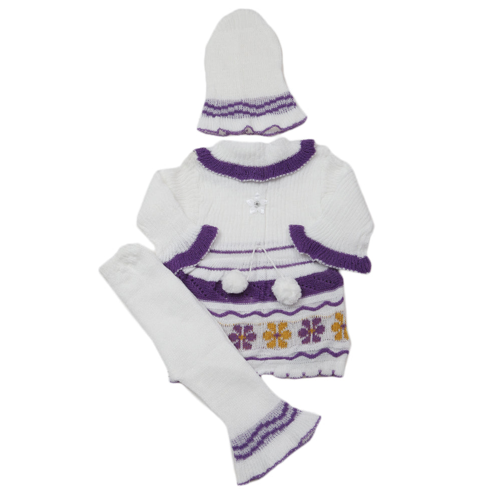 Newborn Girls Irani Suit - Purple, Kids, NB Girls Sets And Suits, Chase Value, Chase Value