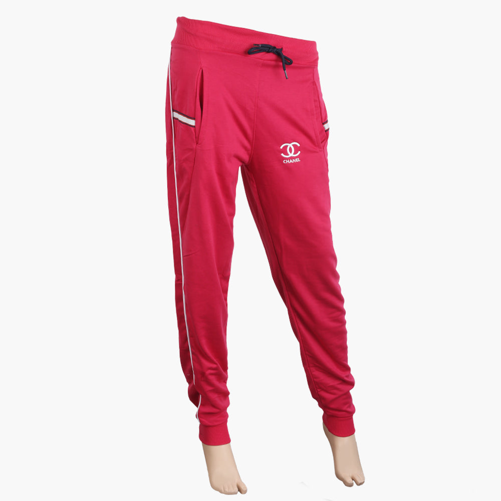 Women's Fancy Terry Trouser - Dark Pink, Women Pants & Tights, Chase Value, Chase Value