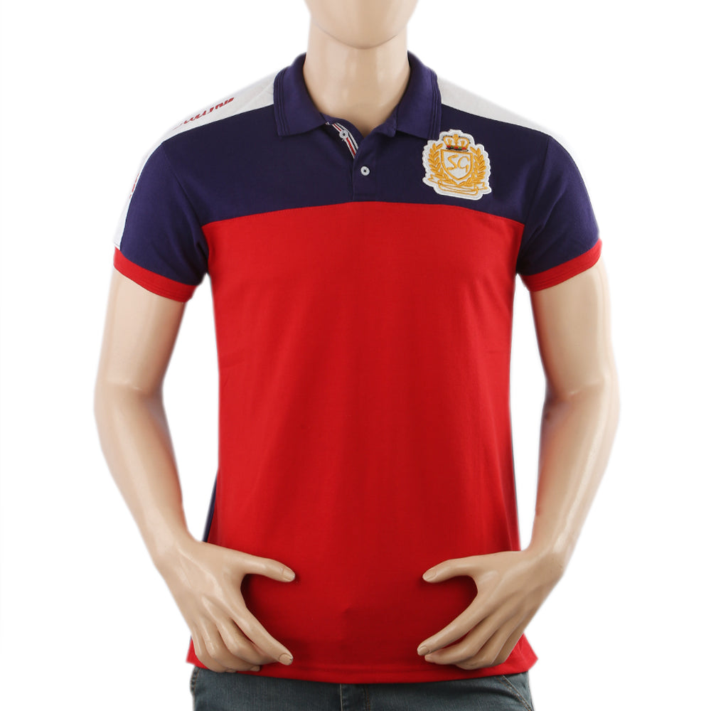 Men's Half Sleeves Polo T-Shirt - Blue, Men, T-Shirts And Polos, Chase Value, Chase Value