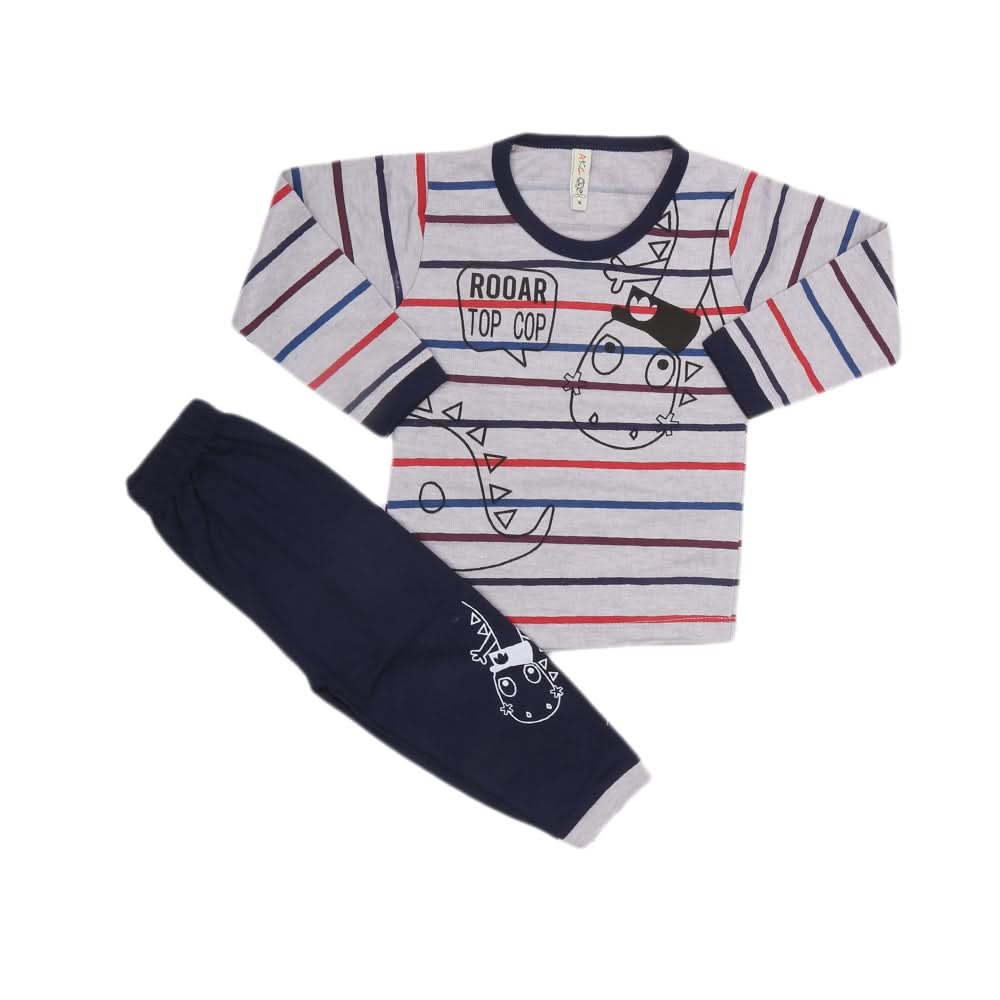 Boys 2 Pcs Suit Full Sleeves - Navy Blue, Kids, Boys Sets And Suits, Chase Value, Chase Value