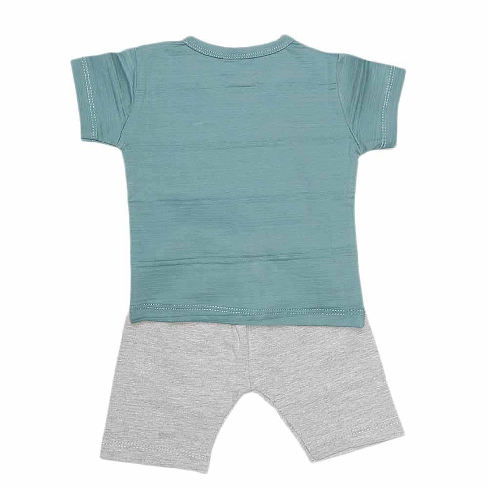 Boys Half Sleeves Suit (2177) - Steel Blue, Kids, Boys Sets And Suits, Chase Value, Chase Value