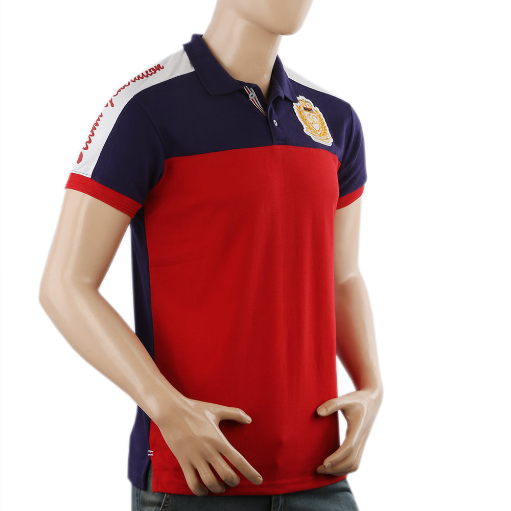 Men's Half Sleeves Polo T-Shirt - Blue, Men, T-Shirts And Polos, Chase Value, Chase Value