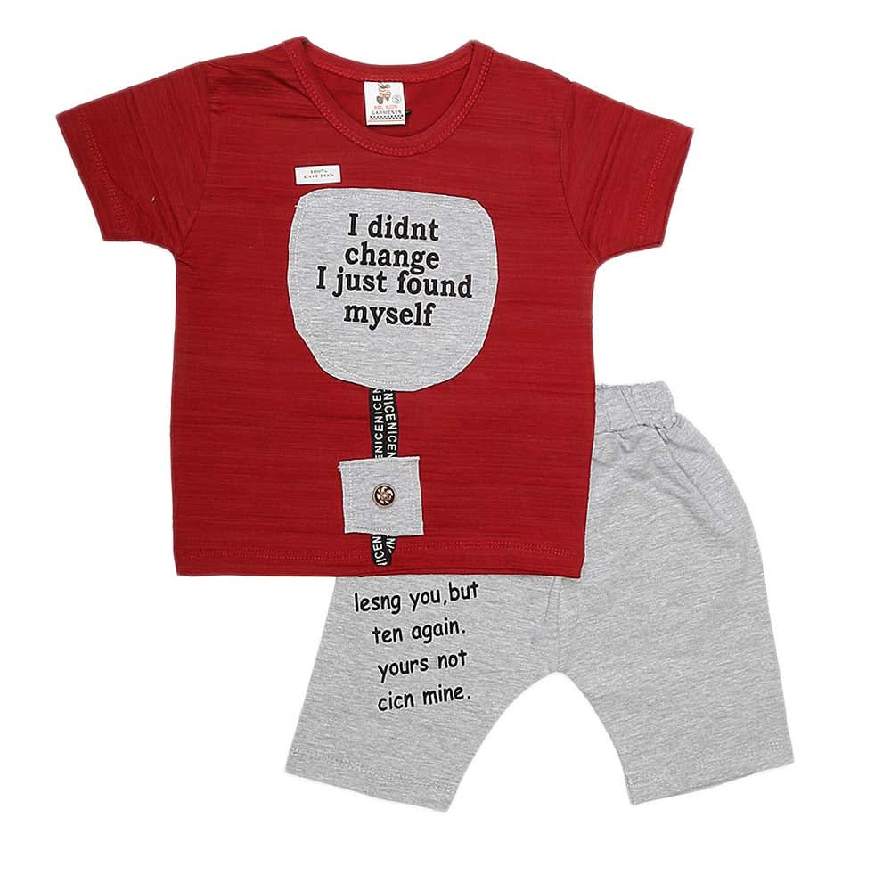Boys Half Sleeves Suit (2177) - Maroon, Kids, Boys Sets And Suits, Chase Value, Chase Value